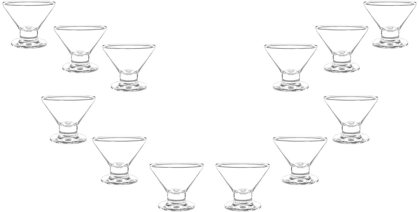 Imperial Martini Glass Bowl, Ice Cream Bowl, Dessert Cup 7.5 Oz, Set of (12)
