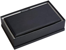 (D) Black Leather Jewelry Box with Grey Velvet Interior, New Year Gifts for Men