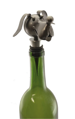 (D) Wine Bottle Stopper Dog, Wine Storage Twist Cap, Bar Counter Decoration