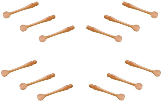 (D) Mini Mustard Spatula Box Wood - Berard French Vintage Hand Made Utensils (12 PC)