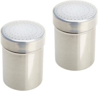 Ateco 1349 Sugar Powder or Salt Shaker 10 oz with Plastic Cap (2 PC, Fine Hole)