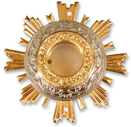(D) Religious Gifts Altar Relic Case for Church Monastery Altar Gold Plated