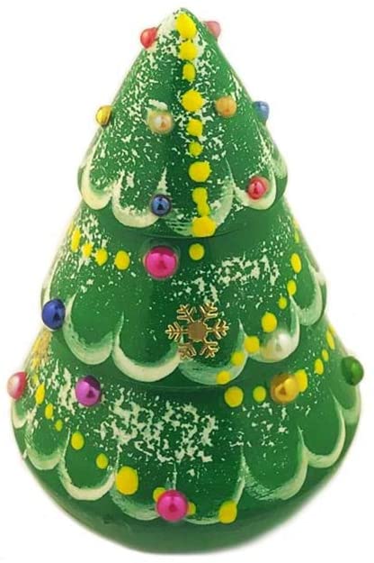 (D) Russian Souvenirs Green Christmas Tree Rolly Polly with Sound