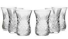 Set of 6 Neman Glassworks, 5-Oz Hand Made Vintage Russian Crystal Glasses, Turkish Tea Glasses Old-fashioned Glassware