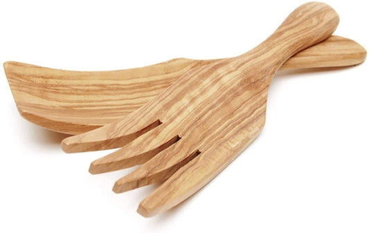 (D) Spaghetti Spoons and Forks Wooden Vintage Spoon Server Berard (2 Sets)