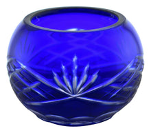 (D) Spherical Colorful Crystal Glass Candle Votives Set 4-pc 2.5x3.5 Inches