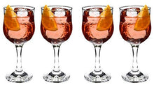 SET of 4-pc Luminarc 'Bloom' 7 Oz Crystal-Clear Burgundy Goblets, Wine Glasses