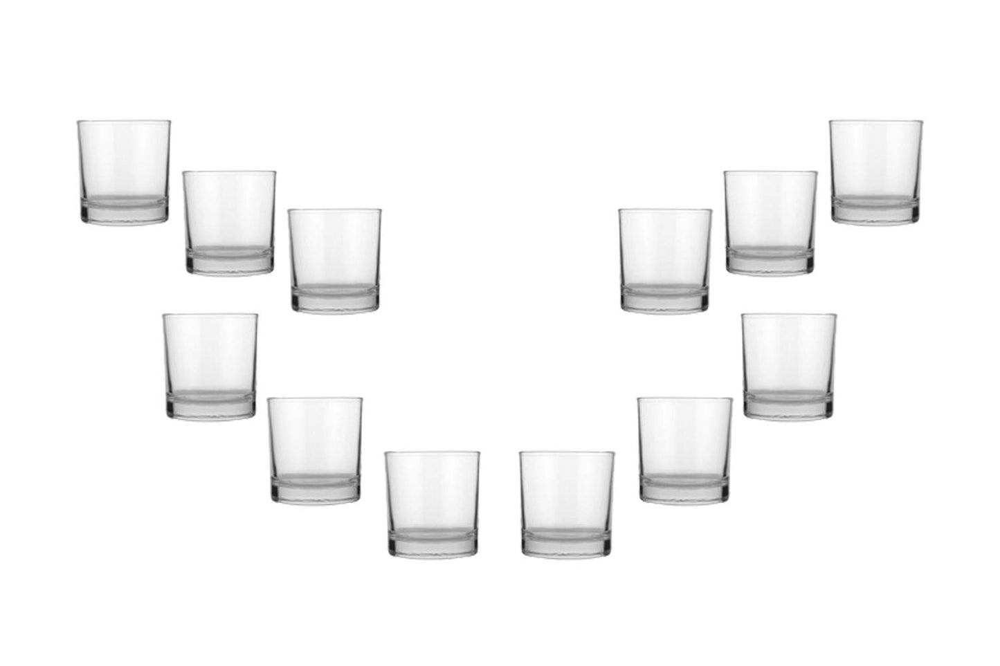 Prestige Juice Stemmed Juice Glasses 9.5 Oz, Modern Clear Glassware Set of (12)