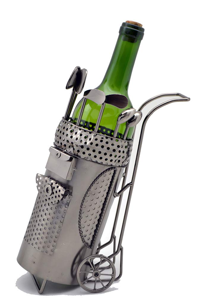 (D) Wine Bottle Holder, Golf Bag, Bar Counter Decoration 11 Inches