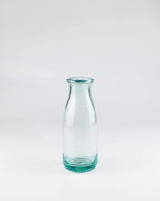 (D) Farmhouse Vase Decor Glass Vase in Shape of Milk Bottle, Recycled Glass