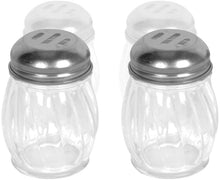 Cheese Shakers Glass 6 Oz, Modern Style Kitchen Utensil Swirl Design 2 Pc