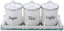 (D) Judaica Crystal Coffee and Tea Set with Stones (White)