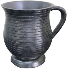 (D) Judadica Polyresin Grey Wash Cup with 2 Handles Jewish