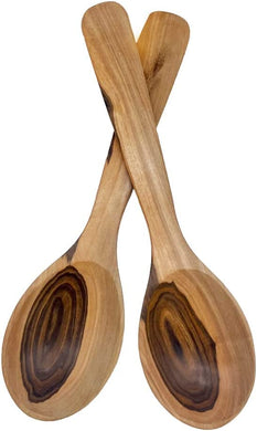 (D) Colombian Curari Spoon Small Wooden Kitchen Utensil Set of 2 Pc 10