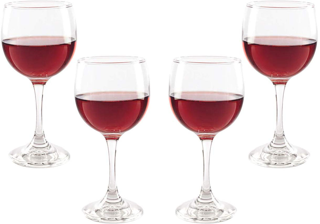 Premiere Stemmed Wine Glasses Set 10.5 Oz Modern Crystal Clear Goblets (4)