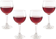 Premiere Stemmed Wine Glasses Set 10.5 Oz Modern Crystal Clear Goblets (4)