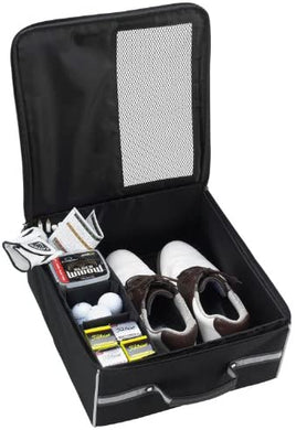 (D) Golf Trunk Organizer Storage, Waterproof Foldable Bag (Black)