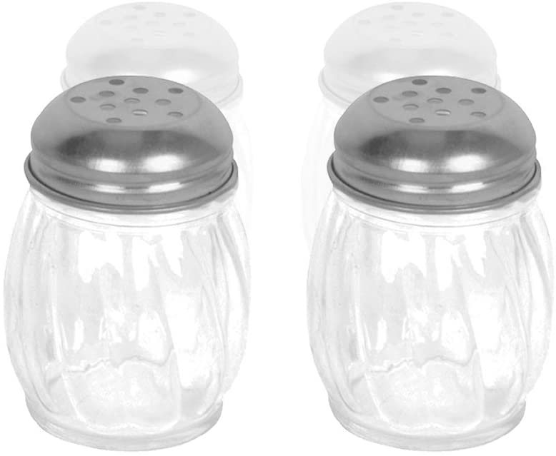 Salt and Pepper Shakers Glass, Modern Style Kitchen Utensil 12 Pc