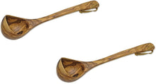 (D) Soup Ladle Wood Spoon with Long Handles Berard French Vintage (2)