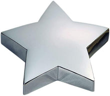 (D) Bright Paperweight In Brass Plate Star, Gifts for Office Colleagues (Silver)