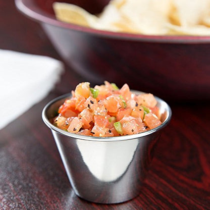 Individual Condiment Stainless Steel Ramekins Sauce Cups 2.5 oz 36 DZ - 432 PCS