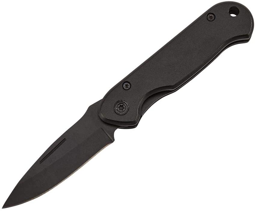 (D) All Black Locking Pocket Knife 3.5