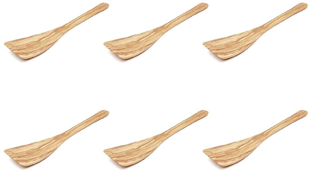 (D) Wooden Spatula Nonctick Berard Vintage Curved Cooking Utensils (6 PC)