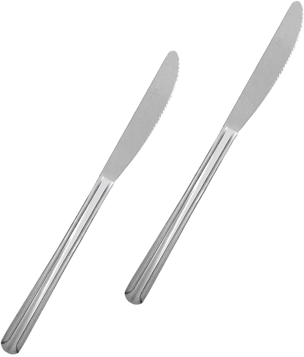 Domi Stainless Steel Heavy Weight Polished Dinner Knife (2 PC)