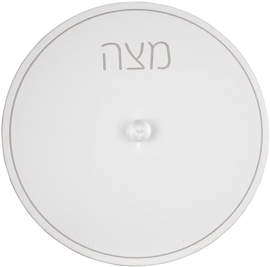 (D) Judaica Lucite Matzah Box with Leatherette Cover 13.75