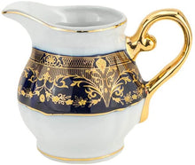 Royalty Porcelain 17pc Flower Pattern Cobalt Blue Tea Set Tableware