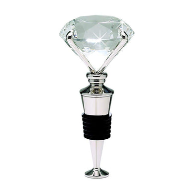 (D) Clear Wine Bottle Stopper, Diamond Shaped Bar Counter Decor Wine Accessories