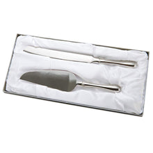 (D) Silver Classic Wedding Cake Knife and Server Set 2-pc Westwood Handled