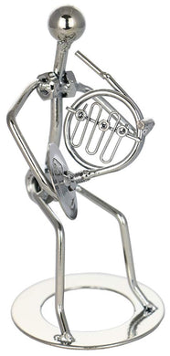 (D) Metal Tuba Player Decorative Figurine 6.5 Inch, Gift for Musician