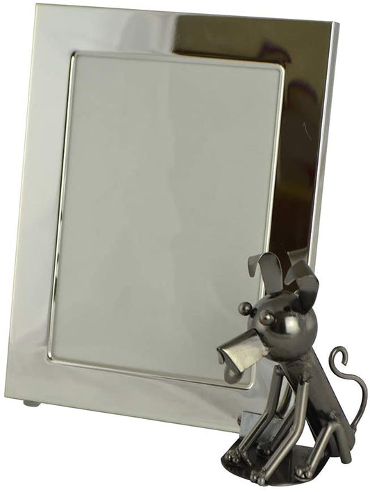(D) Metal Silver Photo Frame Gift for Collogue (Gog)