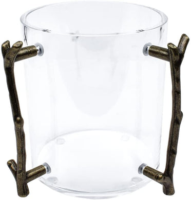 (D) Judaica Lucite Wash Cup Jewish Branch 2 Handles (Brown)