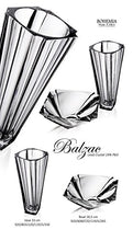 Decorative Crystal Flower Vase "Balzac" 13-in, Clear Elegant Centerpiece Bud