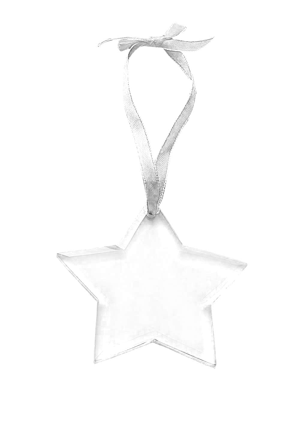 (D) Handmade Star Ornament, Glass Christmas Tree Decoration 3 Inch