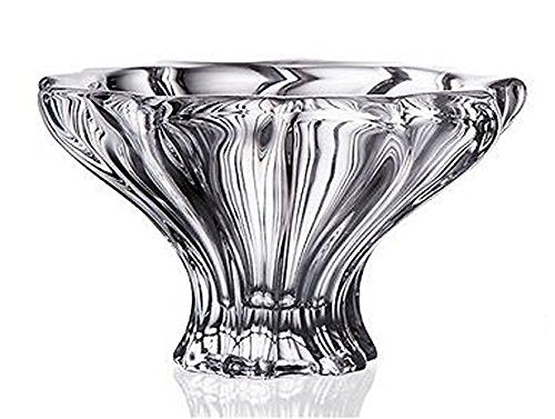 Decorative Crystal Candy Bowl "Plantica" 6-in, Clear Elegant Centerpiece Bud