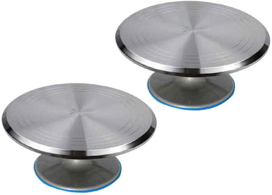 Ateco Stainless Steel Pastry Decorating Turntable Cake Stand Silver 12'' (2)