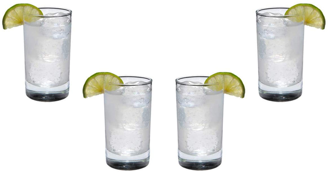 Lexington Rocks Stemless Juice Glasses 9 Oz, Modern Clear Glassware Set of (4)