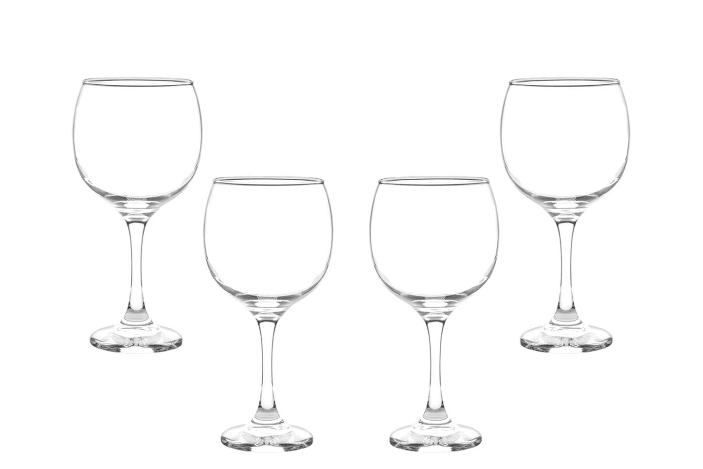 Premiere Grand Stemmed Wine Glasses Set 20 Oz, Modern Crystal Clear Goblets (4)