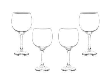 Premiere Grand Stemmed Wine Glasses Set 20 Oz, Modern Crystal Clear Goblets (4)