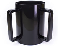 (D) Judaica Lucite Wash Cup Jewish with 2 Handles (Black)