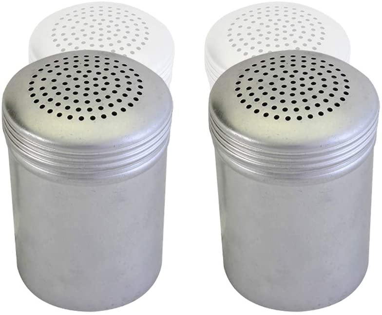 Salt or Pepper Shakers 10 Oz Aluminum, Modern Style Kitchen Utensil (2 PC)