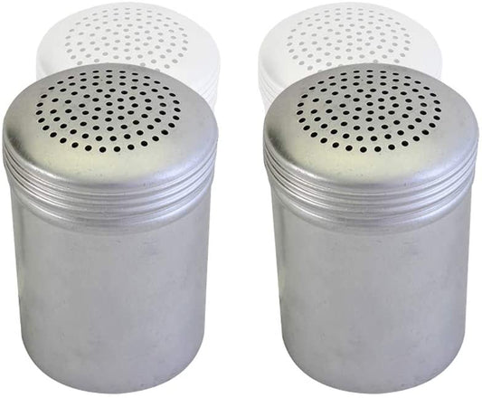 Salt or Pepper Shakers 10 Oz Aluminum, Modern Style Kitchen Utensil (2 PC)