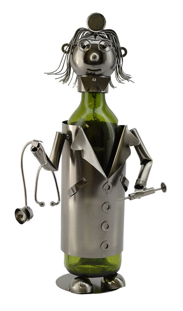 (D) Wine Bottle Holder, Lady Doctor, Bar Counter Decoration