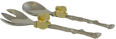 (D) Spoon and Fork Serving Set for 1 'Orchid' 11