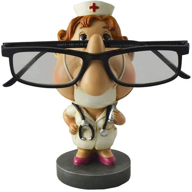 (D) Polyresin Nurse Eyeglass Holder Stand White Decoration Best Gift for Doctor