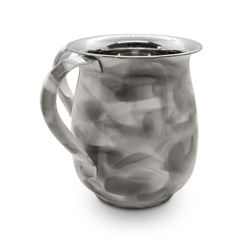 Gifts Plaza (D) Premium Stainless Steel Wash Cup Lightweight with Dual Handles (Smudged Charcoal)