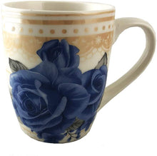 (D) Royalty Porcelain Floral Tea Coffee 4pc Mugs Set Floral (Rose)